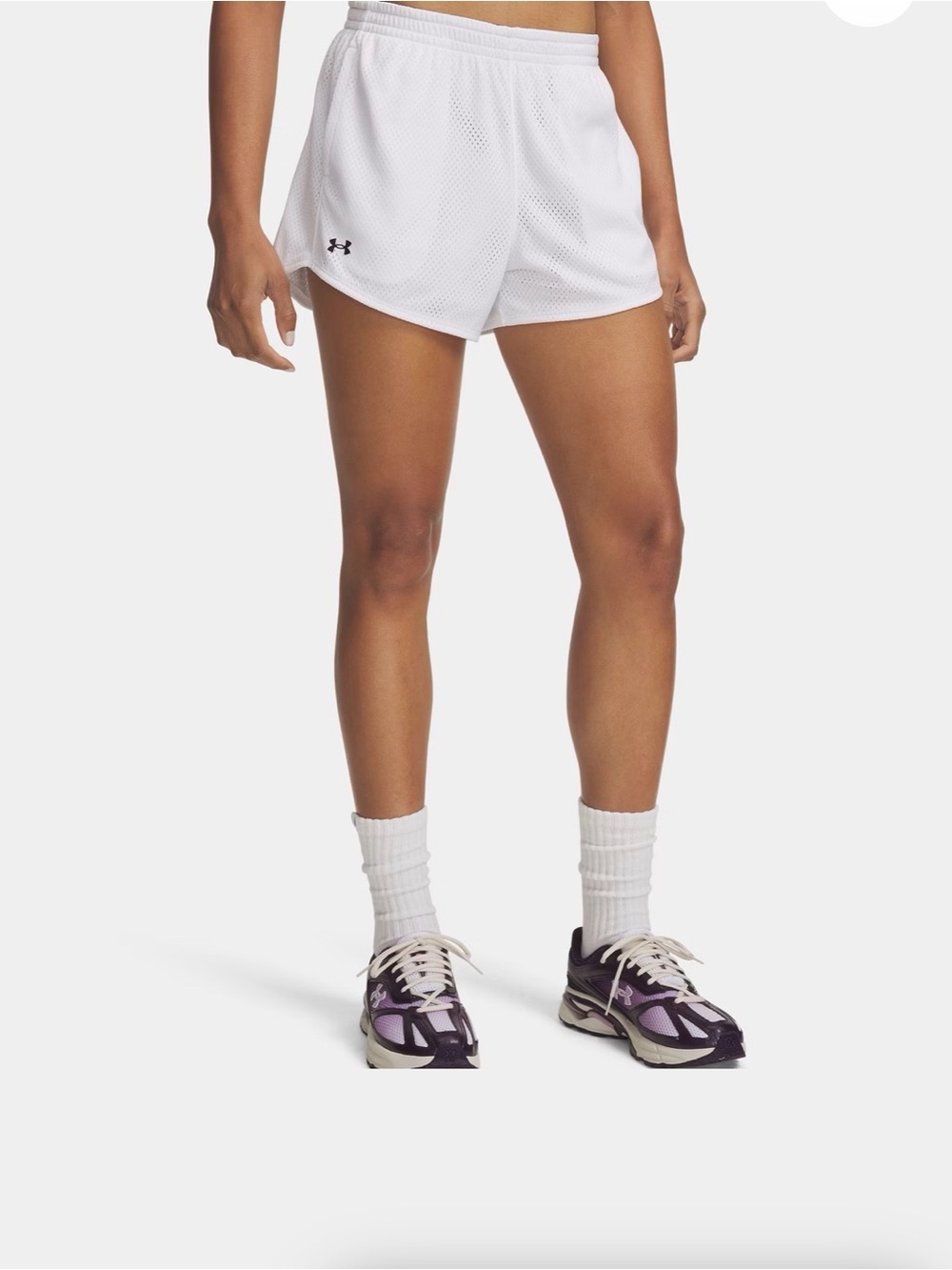 Women’s Under Armour Tech 3” Mesh Shorts - White (NEW)